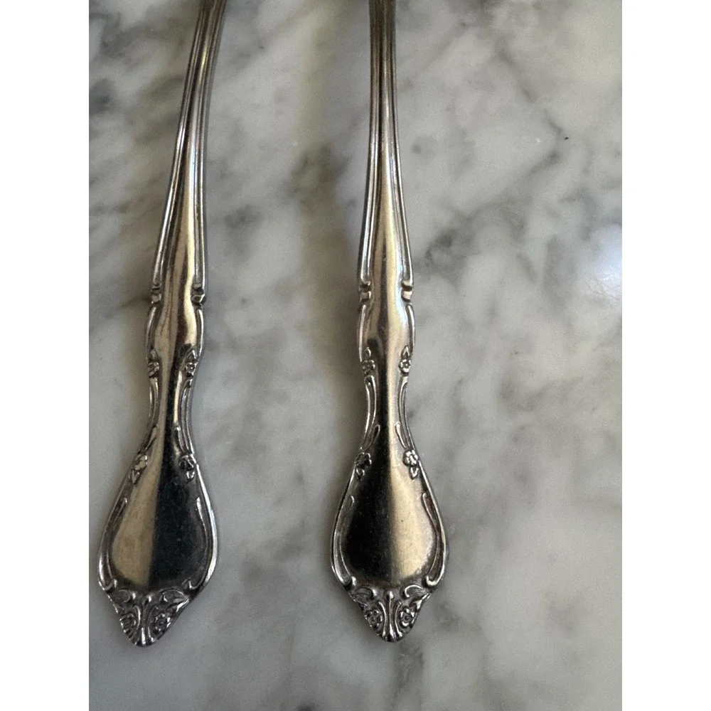 Towle Winter Rose Stainless Iced Tea Spoons Set of 4 Supreme Cutlery Japan 7.5